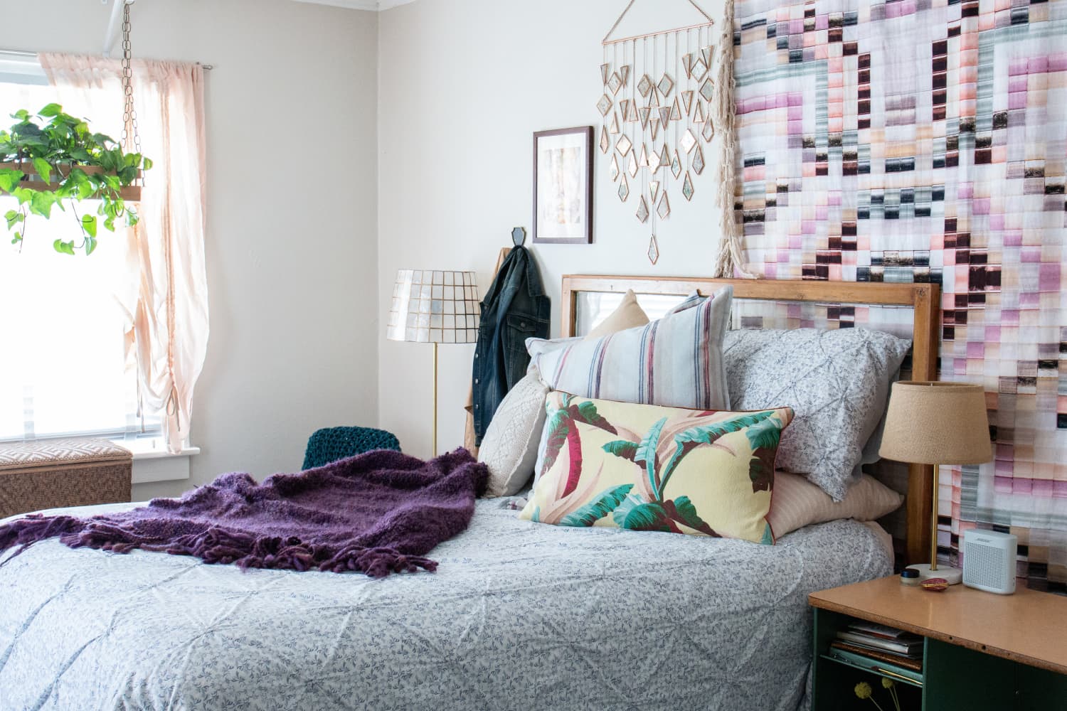 Best way to hang a blanket on the wall online